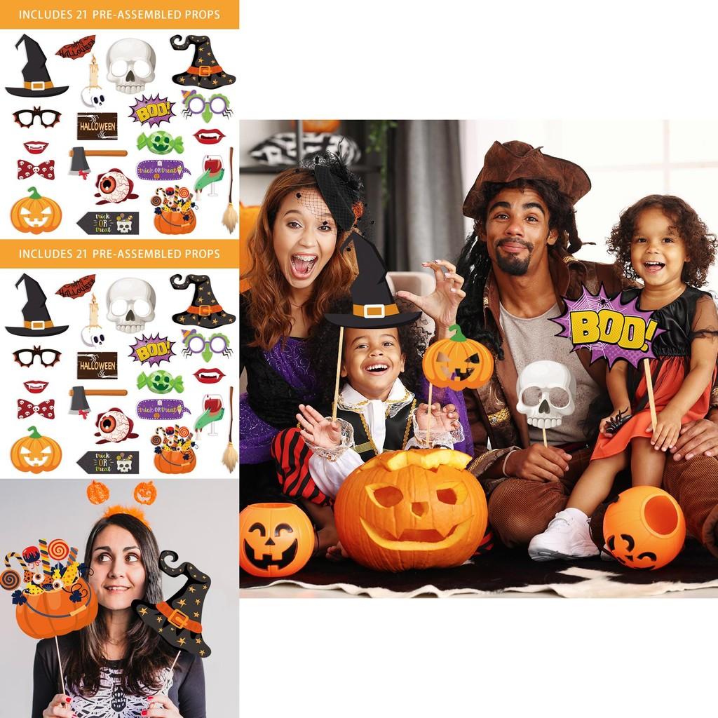 Halloween Skeleton And Pumpkin Photo Props Set For Themed Party And Event Decor