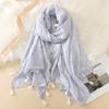 90*180CM New Fashion Printed Soft Linen Cotton Scarf Shawls Abstract Floral Tassel Viscose Scarves Lady High Quality Long Hijab