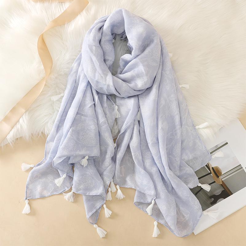 90*180CM New Fashion Printed Soft Linen Cotton Scarf Shawls Abstract Floral Tassel Viscose Scarves Lady High Quality Long Hijab
