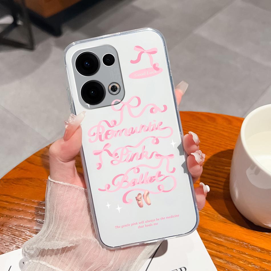 For Oppo Reno 13 Pro Phone Cases Leisure Flower Transparent Back Cover For Oppo Reno13 Pro 13Pro 5G Soft Slim Anti Drop Housing