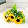 1 Bunch Silk Sunflower Realistic Artificial Flowers Bouquet Home Decor Fake Flowers Wedding Bouquet 24 Sunflower