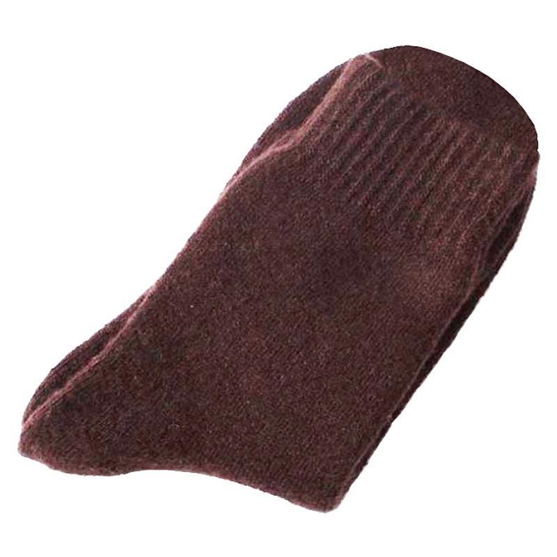 NEW 5 Pairs Men Wool Cashmere Thick Warm Hi-Q Solid Casual Sports Socks Winter E