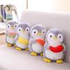 25cm/45cm Kawaii Fluffy Penguin Plush with Bow Tie & Fruit Accents Ideal Gift for Penguin Lovers Home Sofa Bed Decoration