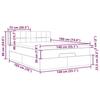 VidaXL Ottoman Bed Frame and Mattress Light Grey 140x190 Velvet 3312620