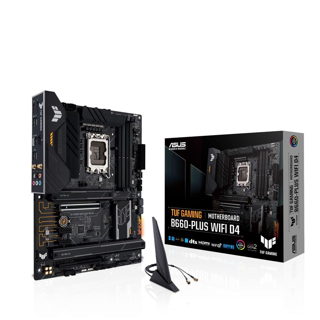 ASUS INTEL 12th Generation CPU Compatible B660 Chipset ATX Motherboard TUF GAMING WIFI D4 Authorized Distributor (LGA1700) B660-PLUS [Domestic