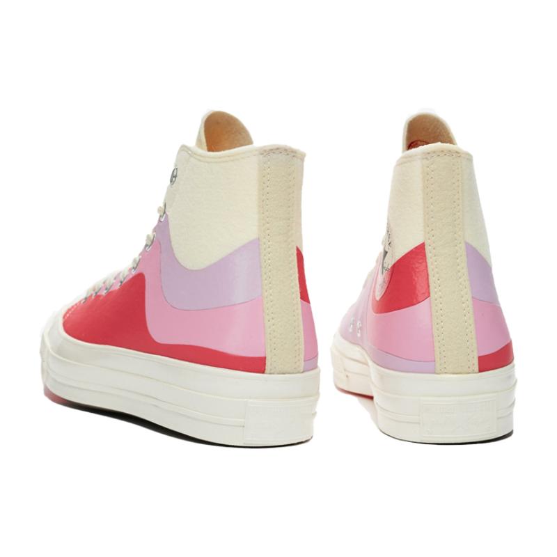 Converse Chuck Taylor All Star 70 Hi Comfortable & Stylish High Top Espadrilles Unisex Style White Pink