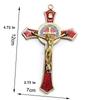 Christian Jesus Cross Metal Alloy Material Christmas Easter Christian Baptism Decorative Pendant Red -blue High Quality Gifts