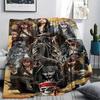 1Pc Captain Jack Print Flannel Blanket, High Quality Comfortable for All Seasons, Home Decor, Warmth and Comfort, Perfect for Christmas Gifts