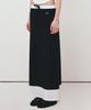 Nigaennikol Double Layered Long Skirt_Black
