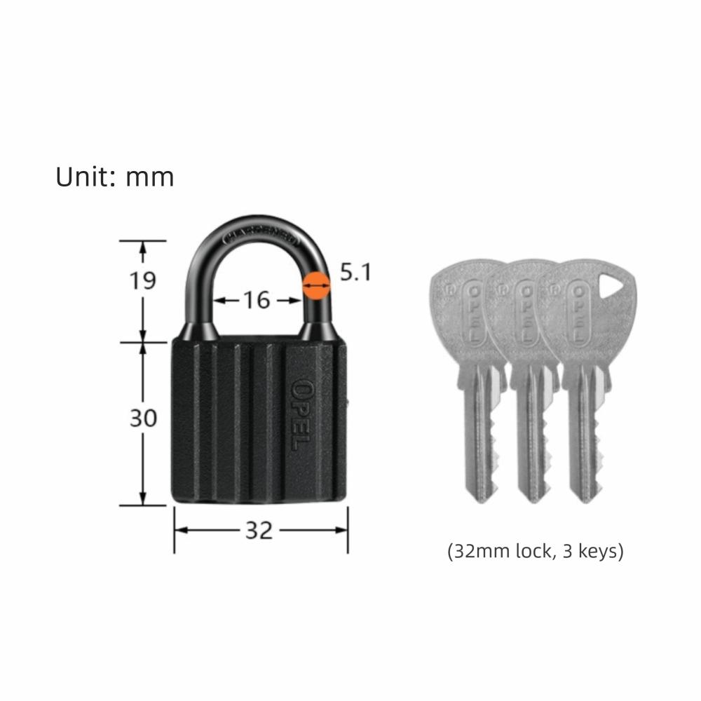 Durable Metal Heavy Duty Padlock Waterproof Safely Anti-theft Padlock with Keys Rust Proof Gate Locks Backpack