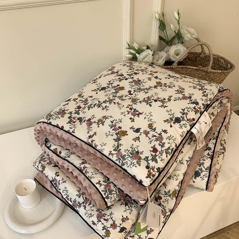 mling Lilian Winter Minky Dot Soy Fiber Quilt