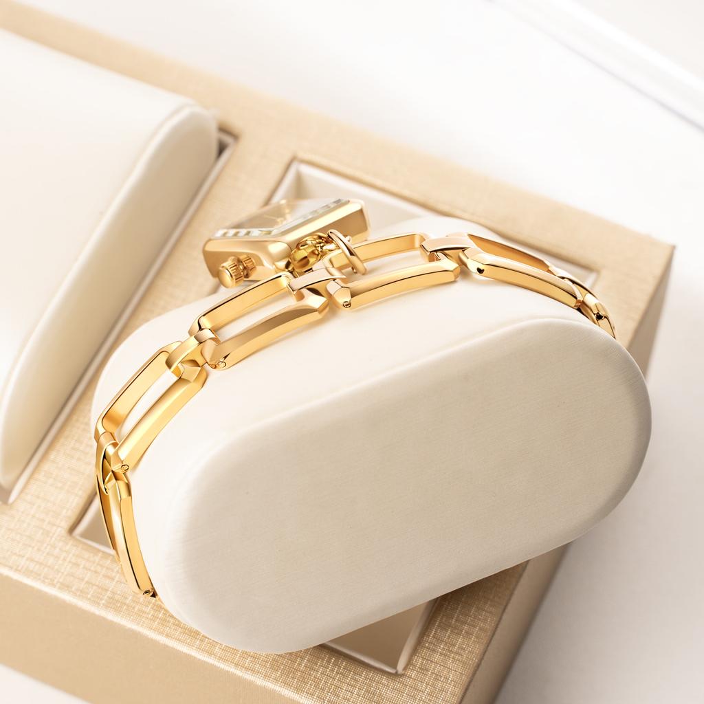 Square Women'S Watch Skeleton Strap Light Luxury Design Pendant Women'S Watch Pendant Bracelet Watch