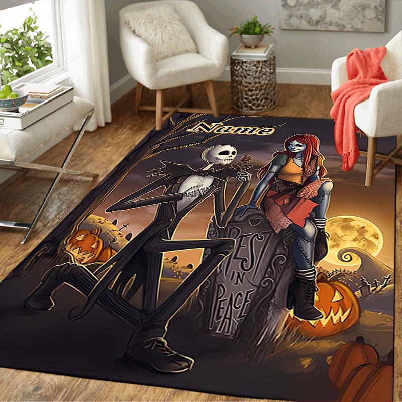 Custom 1Pc Christmas Nightmare Before Rug Office Carpet Indoor Outdoor Entrance Doormat Nonslip Soft And Comfortable Living Room D91697