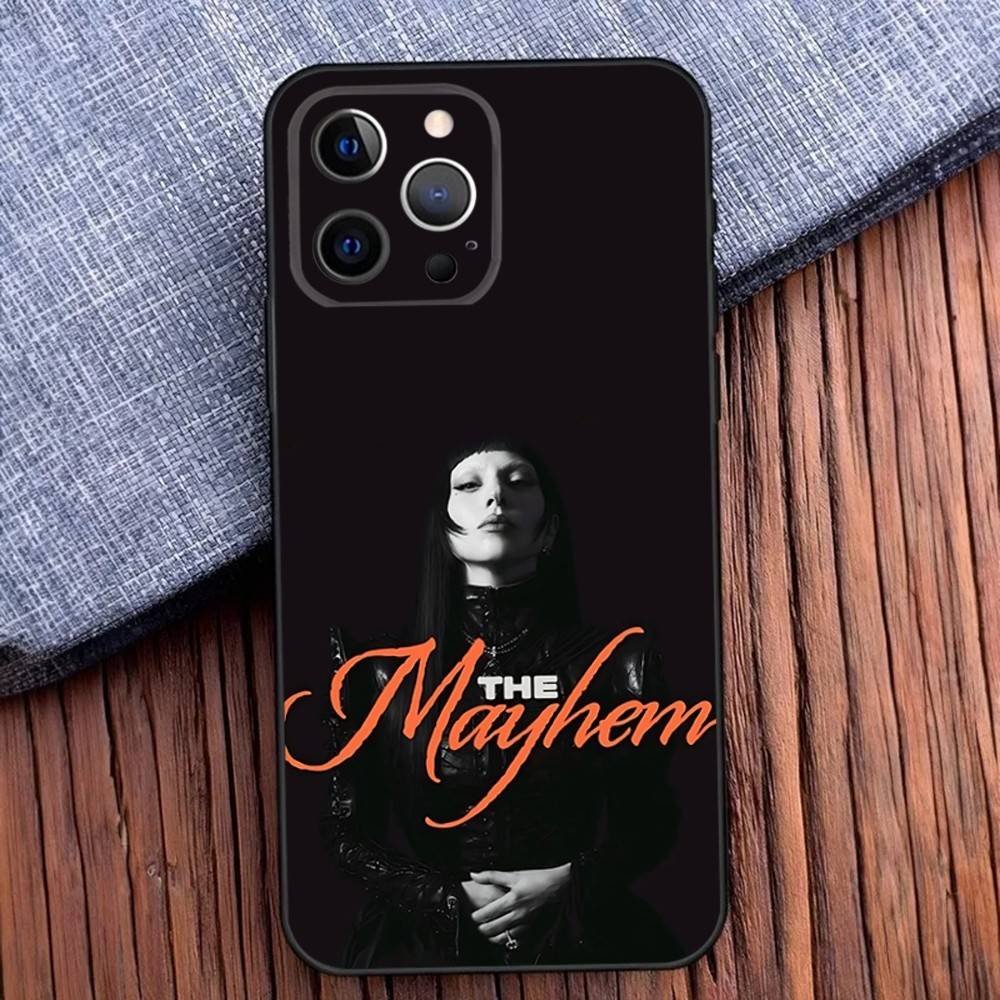 Mayhem L-Ladys G-Gaga Phone Case For iPhone 16,15,14,13,12,11,Pro,X,XS,Max,XR,Plus,Mini Black Soft Silicone Case