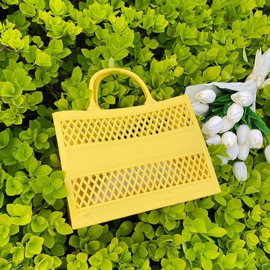 Dutá plážová taška Přenosná rukojeť Velkokapacitní Písková Vodotěsná Jednobarevné PVC Toaletní potřeby Potraviny Plavecká taška Kabelka Dovolená Použití