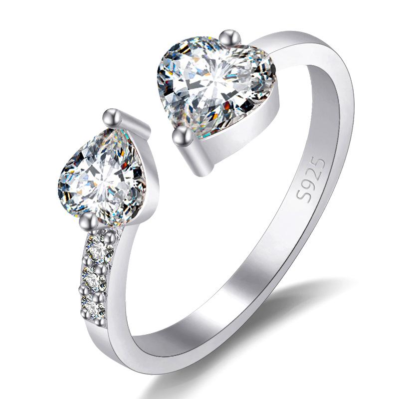 925 Silver Ring Fashion Sparkle AAA Zircon High Quality For Women Rings Wedding Fine Jewelry Accessories Party Gift