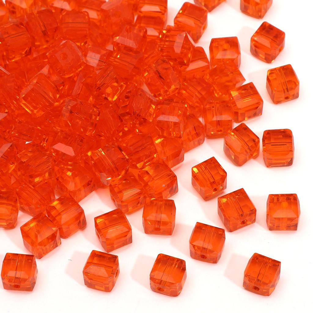 10-20Pcs Glass Crystal Transparent Three-dimensional Square Beads for Jewelry Making DIY Bracelet Necklace