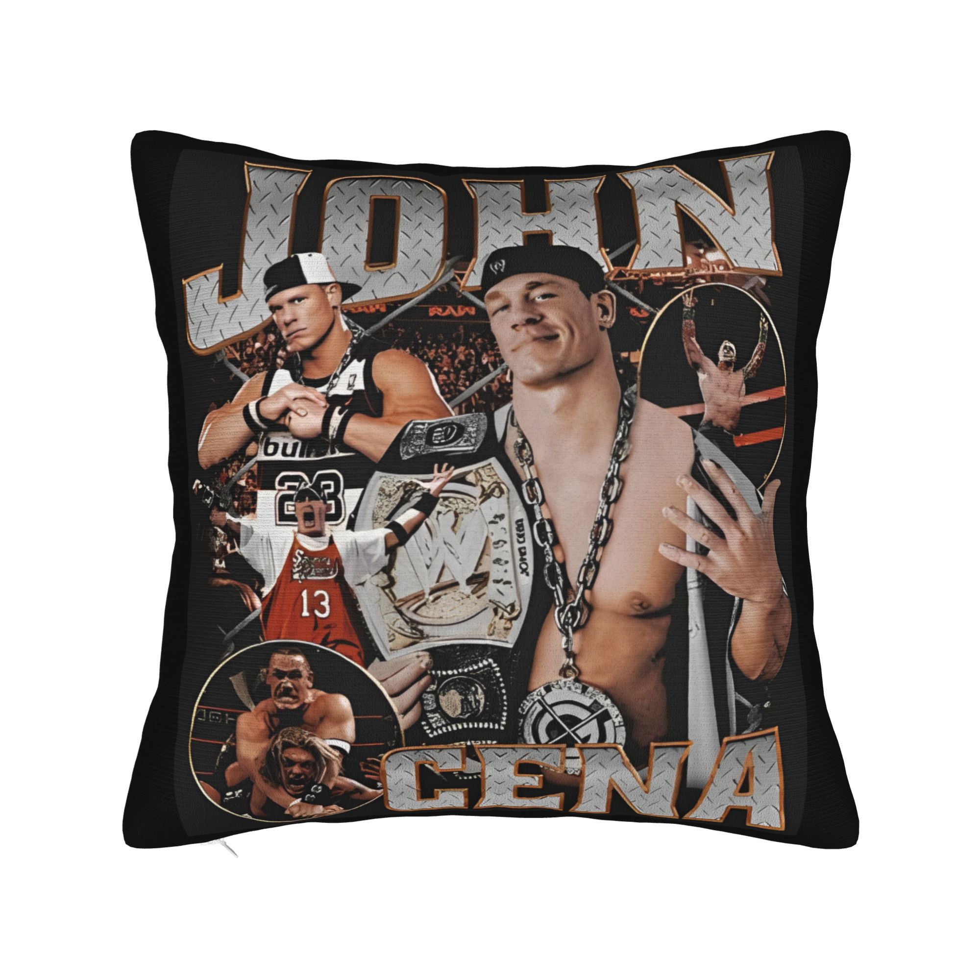 Квадратная наволочка John Cena Подушка для прощального тура Подушки для рестлинга Винтажная полиэстеровая декоративная наволочка для автомобиля 45*45см 12x12Inch