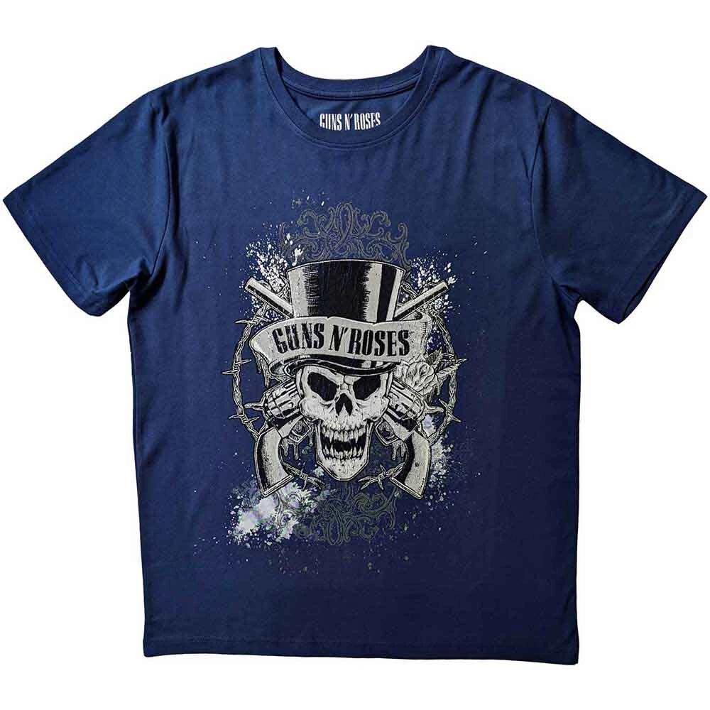 Guns N Roses  Faded Skull  Blue T shirt - NEW XL