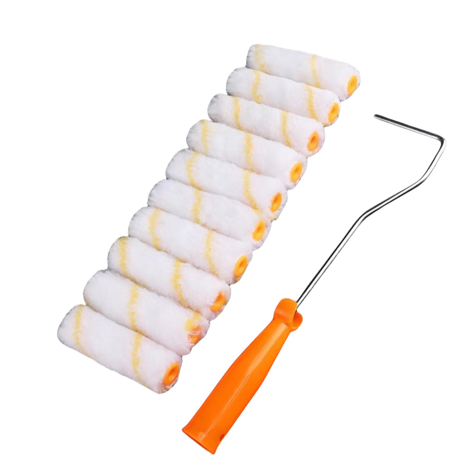 

10Pcs Paint Roller Kit Thumb Roller Core Small Corner Latex Paint Roller Core Small Roller Bracket Polyester Blend