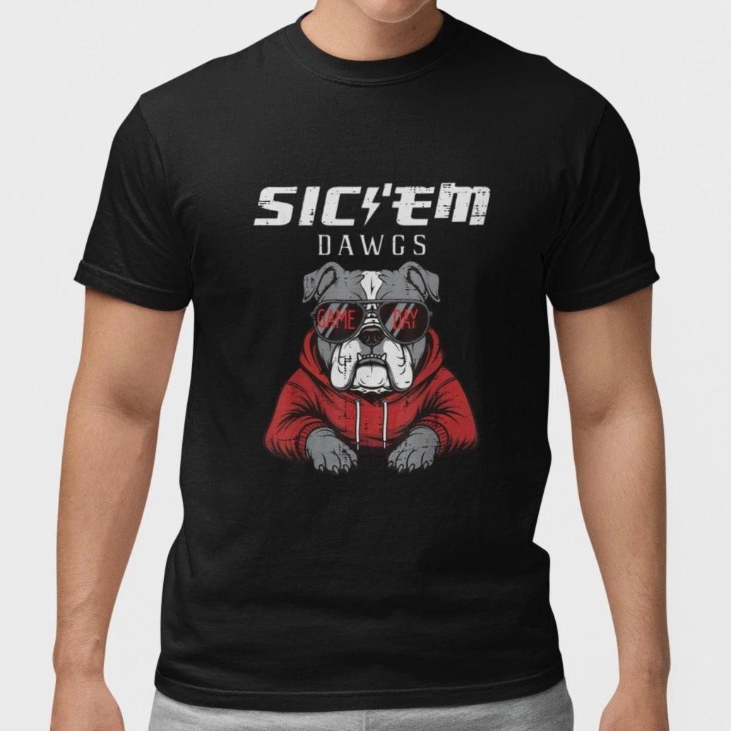 

Game Day Bulldog T Shirt Funny Football Dog Fan Graphic Tee Gift S