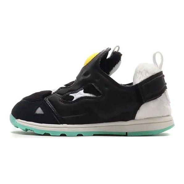 Reebok Doraemon X Instapump Fury Trendy Sports Casual Low-Top Walking Shoes Baby Shoes Black White GV7286