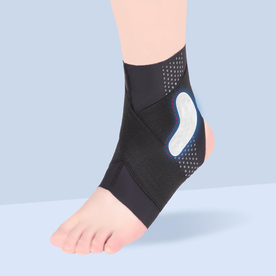 1Pcs Ultra-Thin Ankle Braces Built-In Silicone Resin Anti-Slip Points High-Elasticity Shock Absorption Sports Protection Unisex