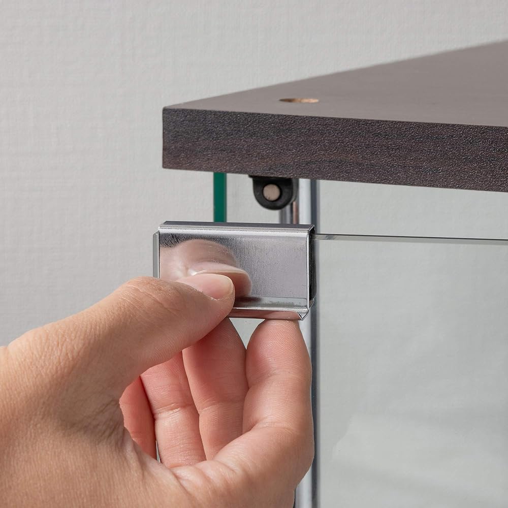 Fuji Boeki Collection Case, Figure Case, 3 Tiers, 42.5cm Wide x 36.5cm Deep x 86cm High, Brown, Tempered Glass, Full Glass, Assembly Required, 96049