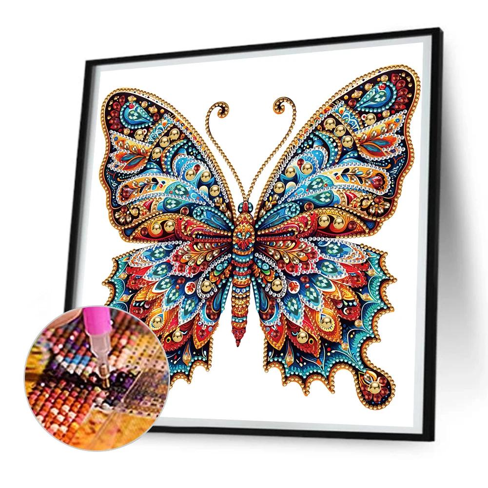 5D DIY Diamond Painting Animal Kit Butterfly Gorgeous Cat DIY Partial Special Shaped Drill Handmade Diamond Mosaic Art Gift