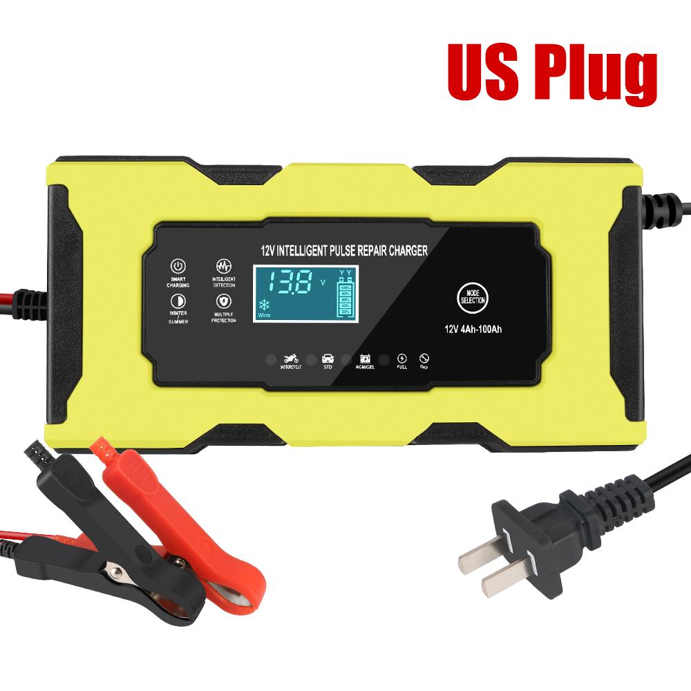 

Универсальное зарядное устройство для автомобильных аккумуляторов 12 В 6 А, зарядное устройство для смарт-грузовиков, мотоциклов, импульсное зарядное устройство для ремонта свинцово-кислотных аккумуляторов с сухим гелем