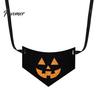 Spooky Lawn Statue Apparel Halloween Porch Goose Bib, Felt Decorative Bandana Ghost Spider Bat Soft Bib Skull Outdoor Yard Accessory for Garden