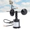 Wind Speed Sensor, 3 Cups Ultrasonic Anemometer High Accuracy with 0.8m Extendable Cable, Wind Speed Detector for Greenhouses Weather Stations Ships