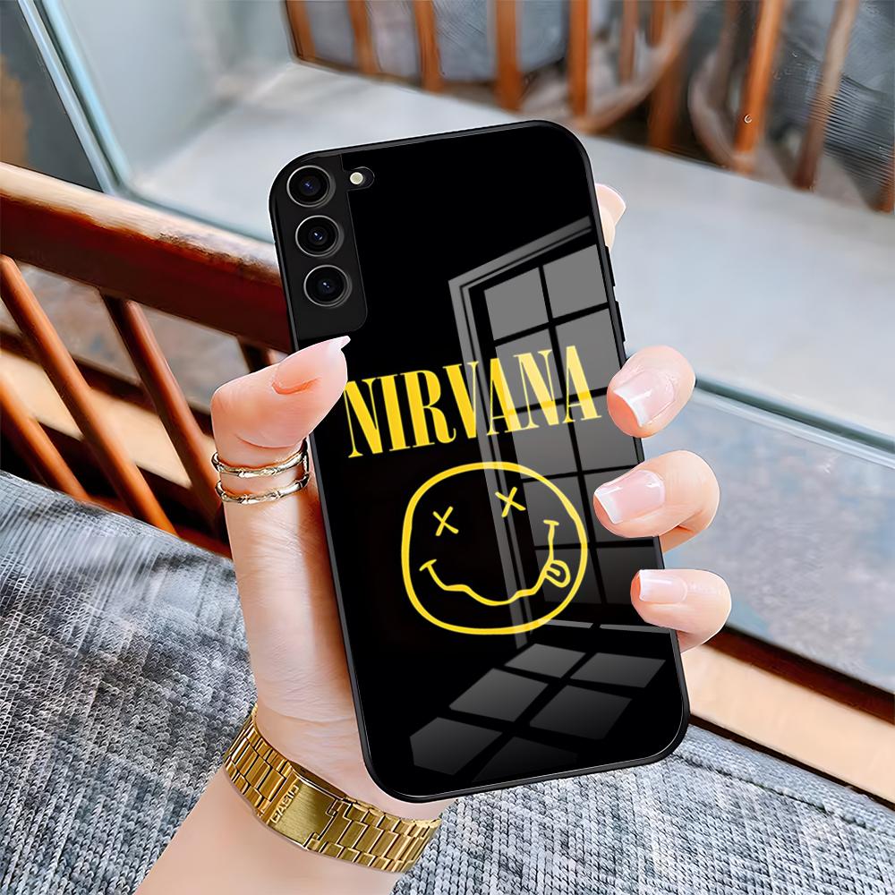 Band Hot N-Nirvana Phone Case For Samsung S26 S25 Plus S20 S20 Plus S22 Ultra S23 FE S21 Plus S21 Ultra Glass Cover