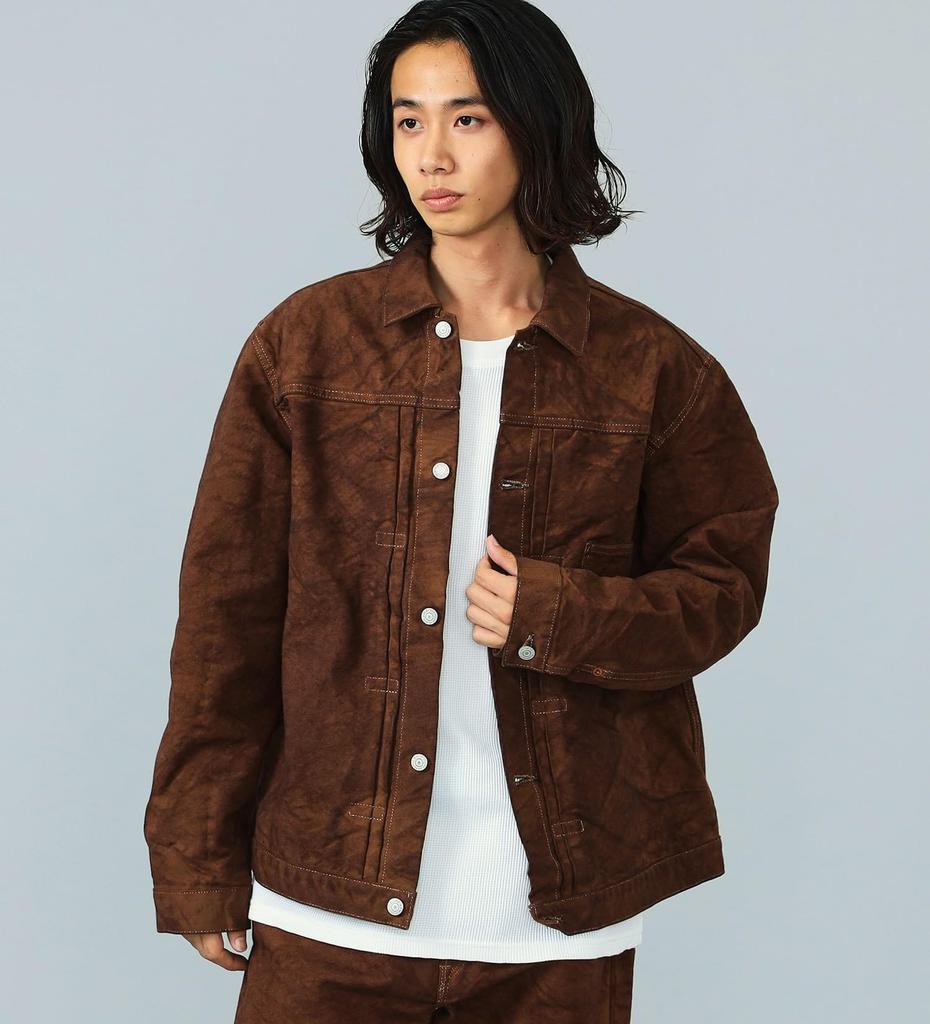 Edwin 505Z Duck Made in Dark Brown Jacket, Heavy-Duty Fabric, Japan, Men's,