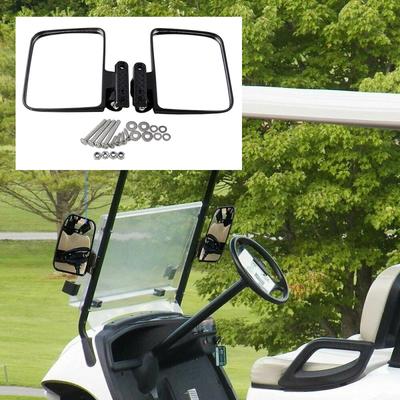2pcs Universal Golf Car Side Mirror Rear View Mirror Golf Cart Mirrors for EzGo Club Car Yamaha Moveland