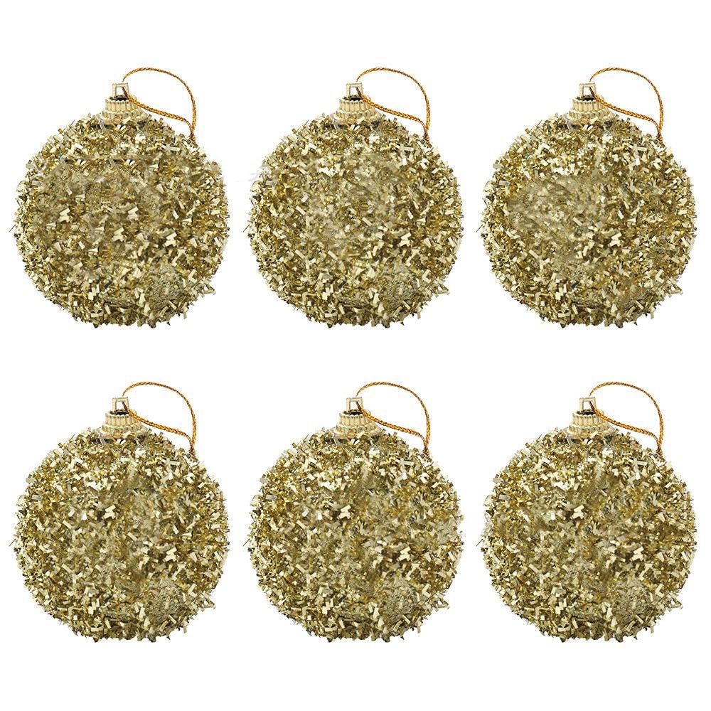 

6 шт./набор Креативные подвески для елки 6 см Украшение для елки Декор для детского праздника золотой