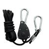 1/8 Metal Wheel Lamp Lanyard Pulley Buckle Tensioner for Outdoor Tent Ropes