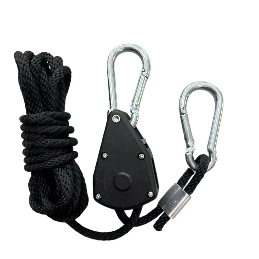1/8 Metal Wheel Lamp Lanyard Pulley Buckle Tensioner for Outdoor Tent Ropes
