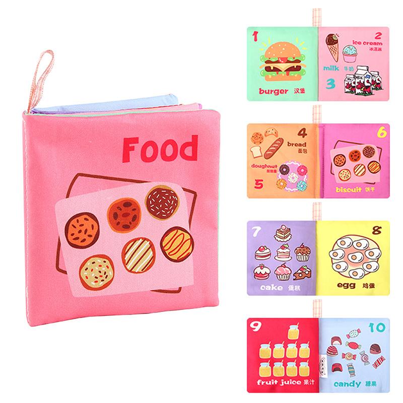 Baby Cloth Books Children'S Cognitive Cloth Books Marine Life Food Fruit Knowledge Christmas Halloween Gift