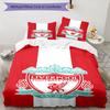 3pcs Liverpool Football Club Bedding Set Duvet Cover Closure Includes 1 Duvet Cover & 2 Pillowcases, Soft and Comfortable for All Seasons.