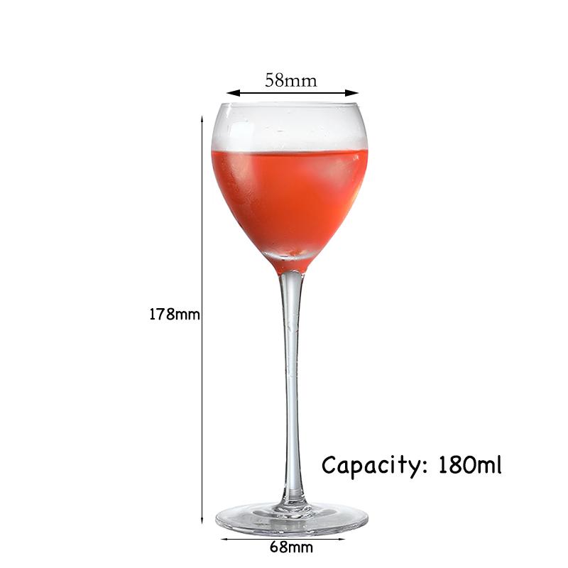 Cocktailglas mit langem Stiel, Champagner, Martini, Weingläser, 1 Stück