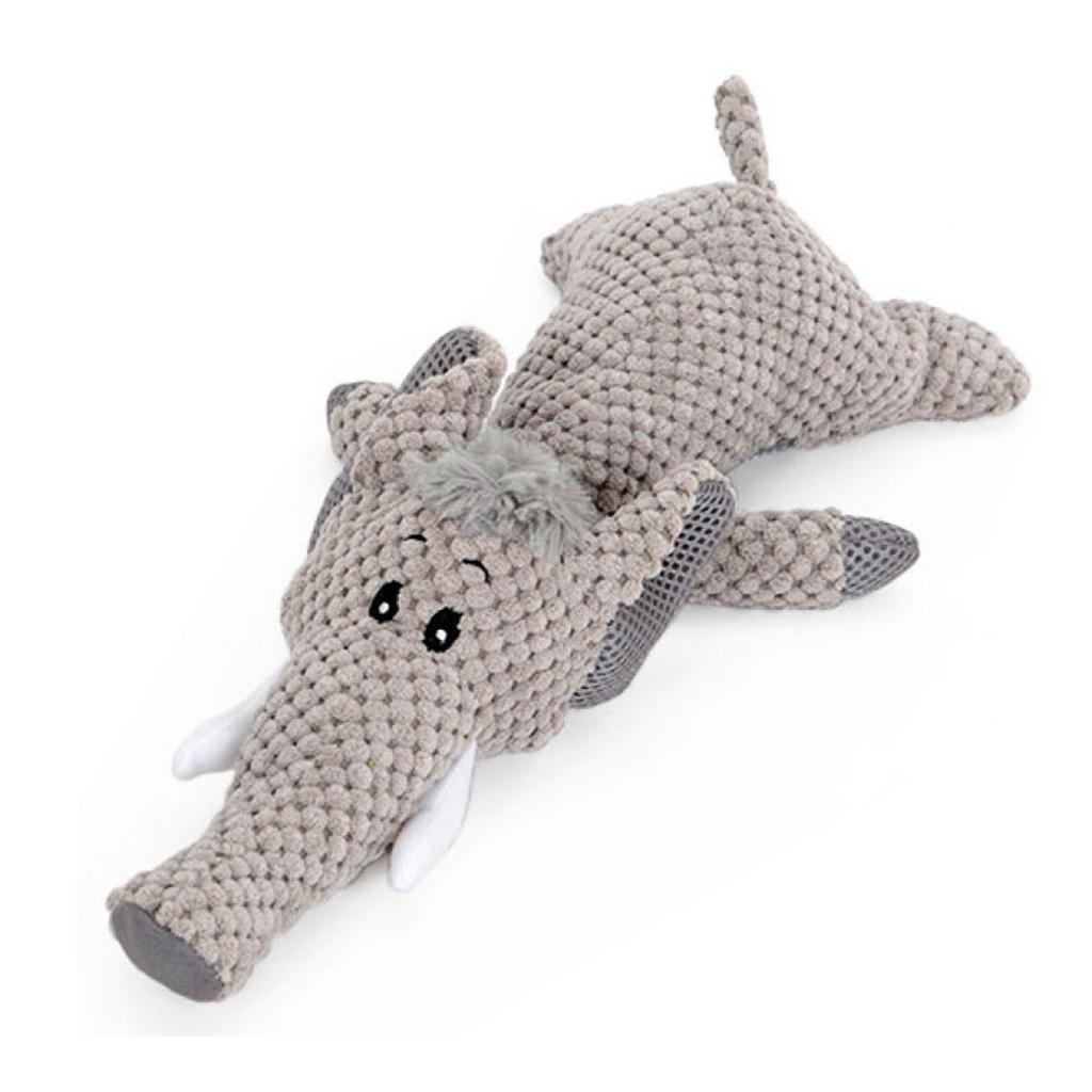 Puppy Squeaky Chew Toy Pineapple Patterned Fleece Puppy Chew Plush Toy for Home and Outdoor