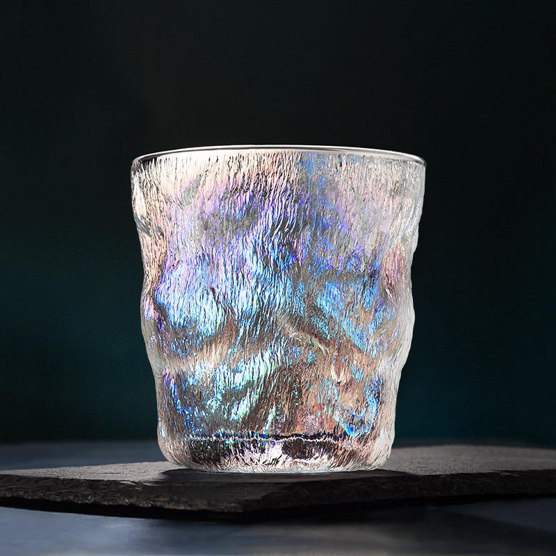 

300 мл/380 мл цветная стеклянная чашка-ледник простая бытовая легкая роскошная пивная кружка с рисунком дерева посуда для питья бутылка 1pcs