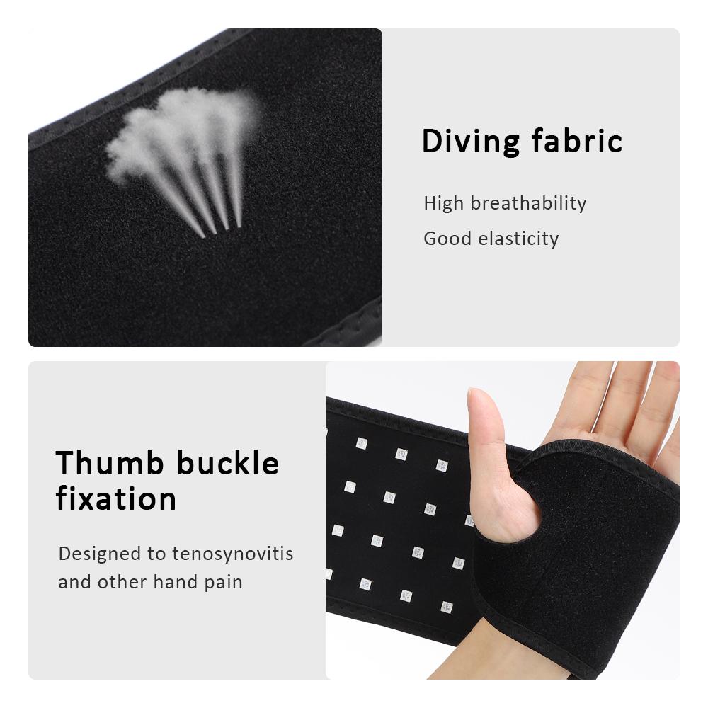 48 LED Red Light Massage Wristband 660nm 850nm Infrared Wristband For Relief Of Tenosynovitis And Sports Muscle Strain