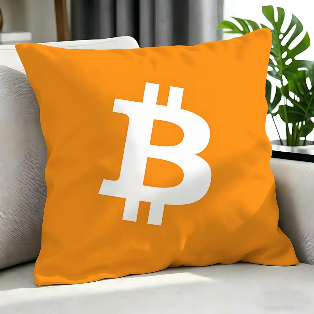 digital Bitcoin Cushion Cover Cushion Cover Set Pcs x x x Pillowcase Decorative Sofa Home Decor