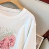 Plus Size Women's Knit Shirt, Round Neck, Loose Fit, Bust 150/160, Mid-Length