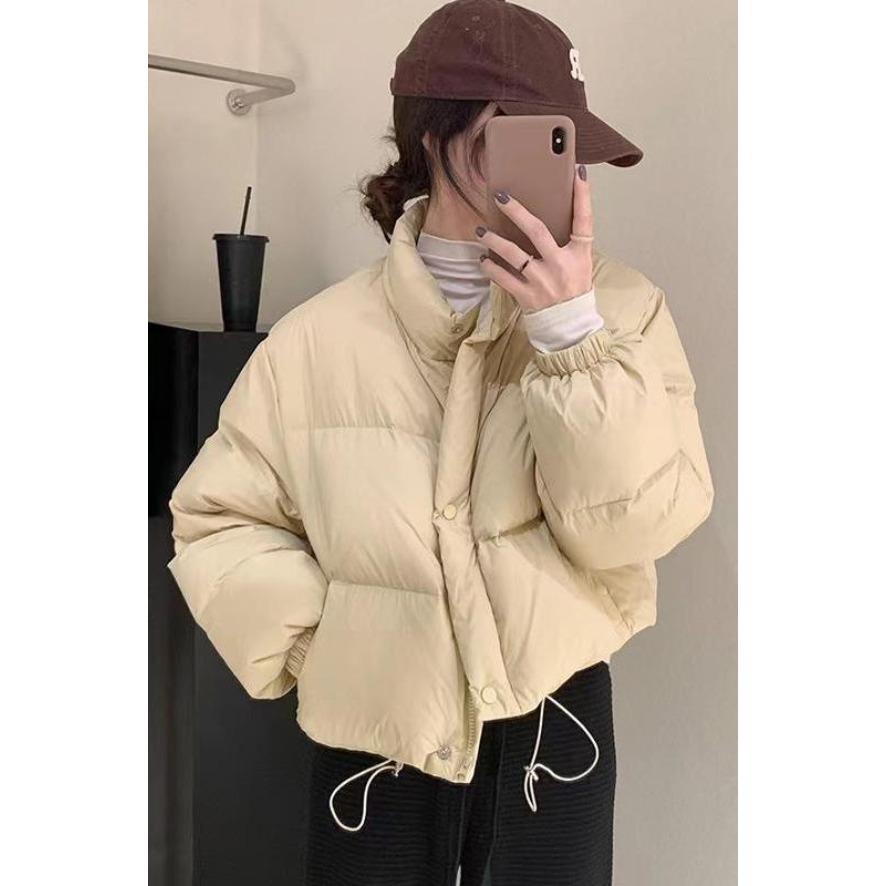 Winter Thick Stand Collar Bread Clothes Down Cotton Coat Women Loose Jacket