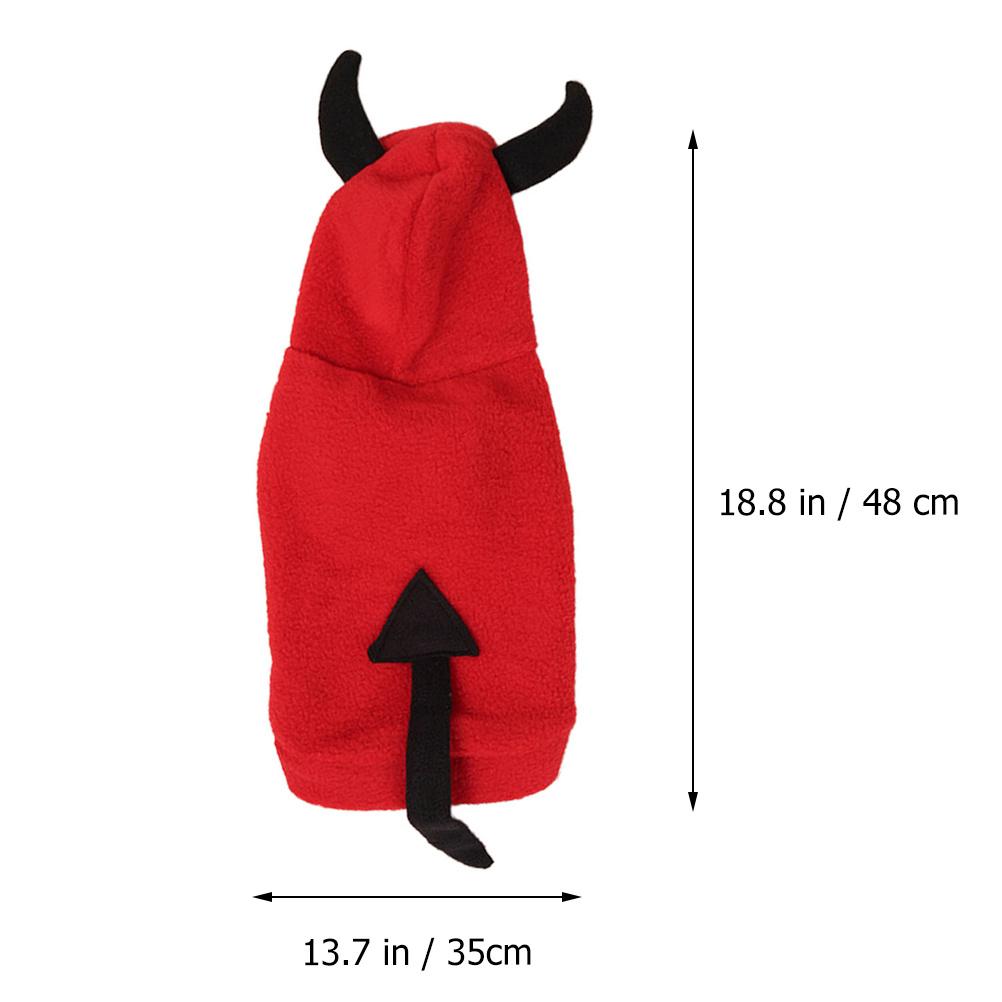 1Pcs Halloween Devil Pet Clothes Winter Costume Easy on Off Durable Long Lasting Elegant Design Special Occasions Gift