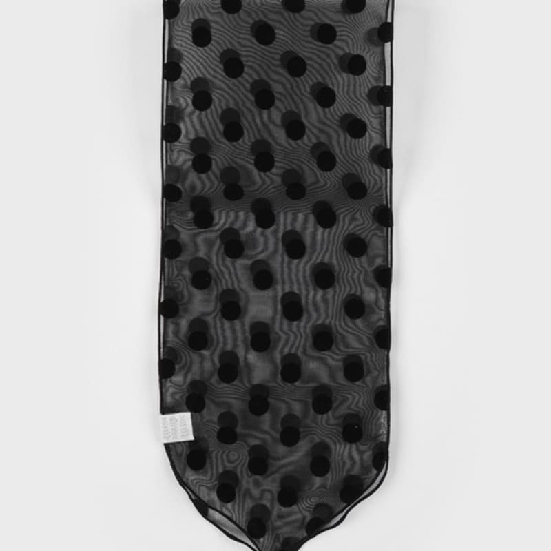 Eireve POLKA DOT ORGANZA SCARF (BLACK)