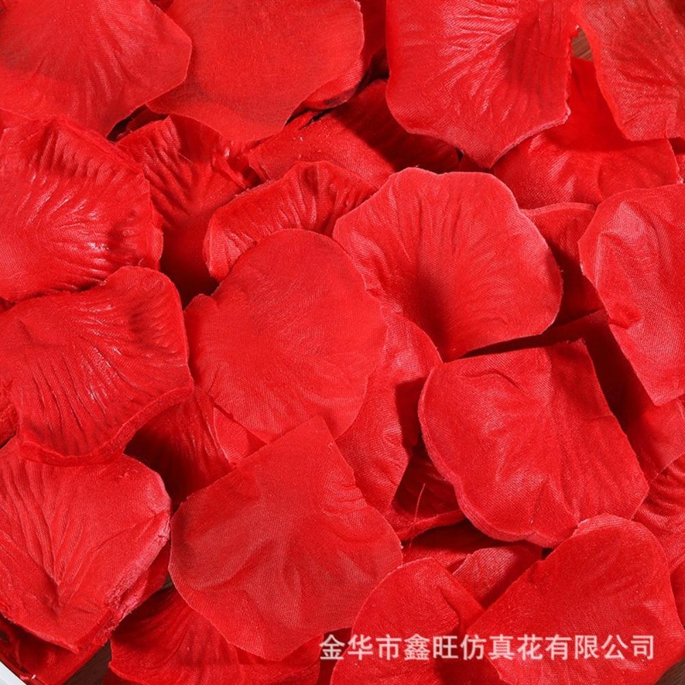 Simulation rose petal non-woven fabric fake flower Valentine s Day romantic proposal confession venue decoration props wedding supplies